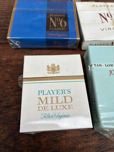 5 john players cigarette packets live sealed with contents