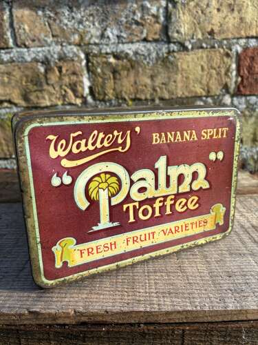 Rare walters banana split palm toffee tin