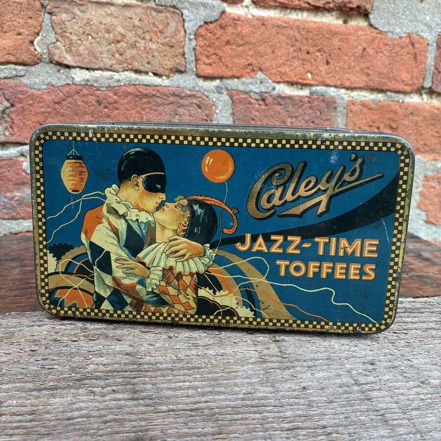 Beautiful Caleys jazz time toffee tin