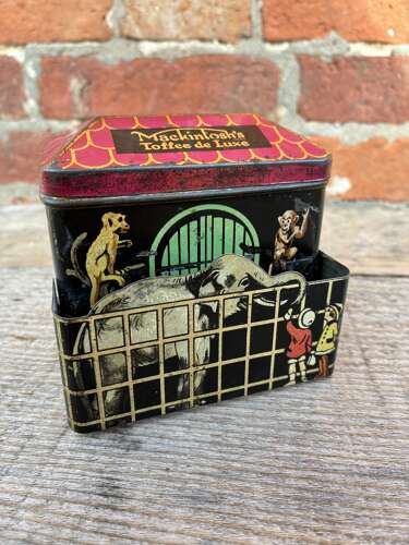 Rare mackintosh toffee de luxe figural zoo toffee tin