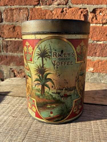 Rare early rileys cream toffee tin