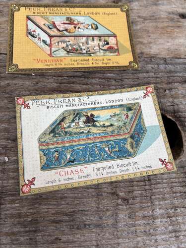 4 superb peek freans biscuit advertising tradecards
