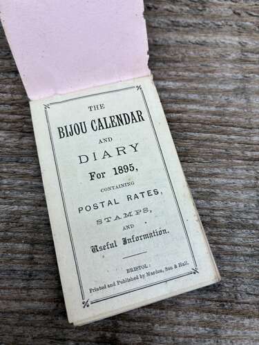 Rare M.H davis & sons agricultural & mining equiptment aberystwyth pocket calendar