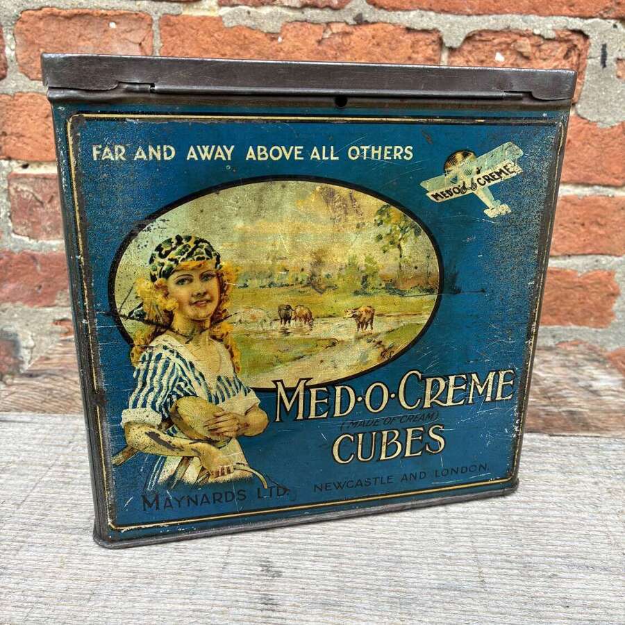 Blue Maynard&rsquo;s Ltd med-o-creme cubes confectionery tin
