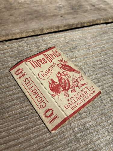 Rare early gallahers Ltd three birds cigarettes packet