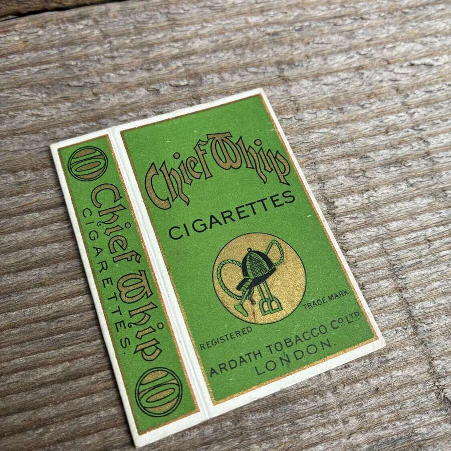 Ardath tobacco company chief whips cigarette packet
