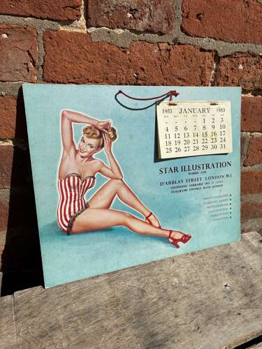 1953 star illustrations works Ltd pin up advertising calendar