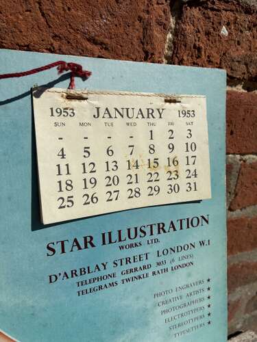 1953 star illustrations works Ltd pin up advertising calendar