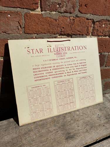 1953 star illustrations works Ltd pin up advertising calendar