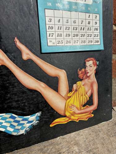 1954 star illustrations works Ltd advertising pin up calendar