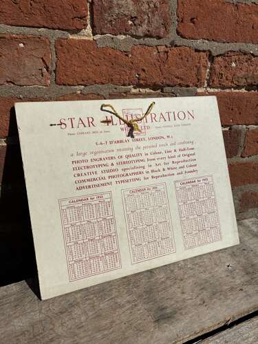 1954 star illustrations works Ltd advertising pin up calendar