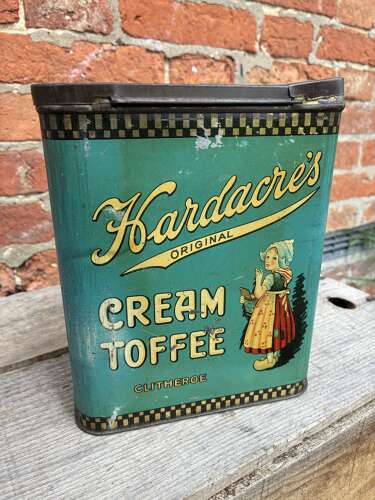 Scarce hardacres original cream toffee clitheroe toffee tin