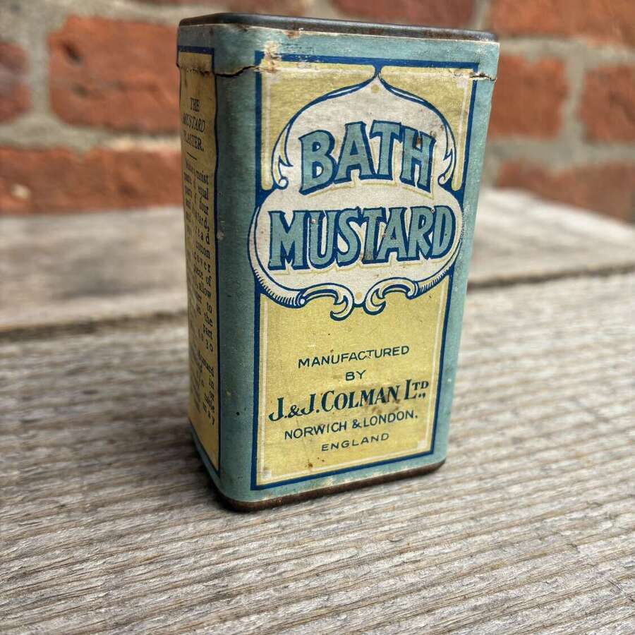 Early j&j.Colman Ltd bath mustard tin with contents