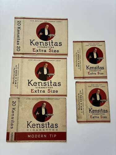 5 j wix & sons kensitas cigarette packet hulls
