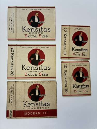 5 j wix & sons kensitas cigarette packet hulls