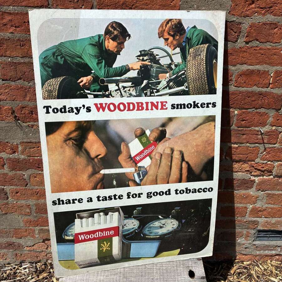 Unusual wills woodbine motoring mechanics advertising showcard