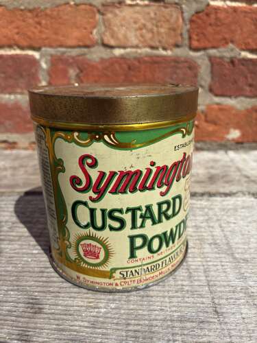 Stunning W.Symington & co custard powder tin