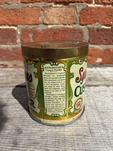 Stunning W.Symington & co custard powder tin