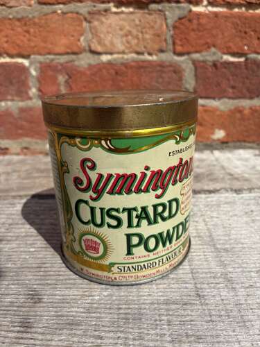 Stunning W.Symington & co custard powder tin
