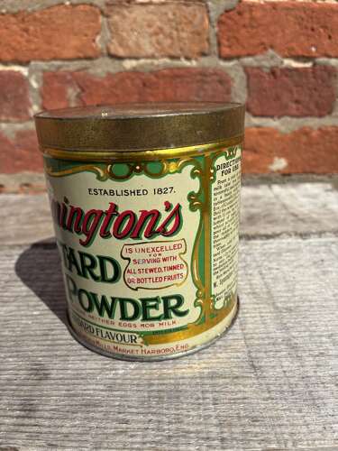 Stunning W.Symington & co custard powder tin