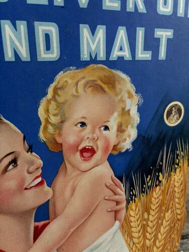Superb cod liver oil & malt advertising counter top showcard