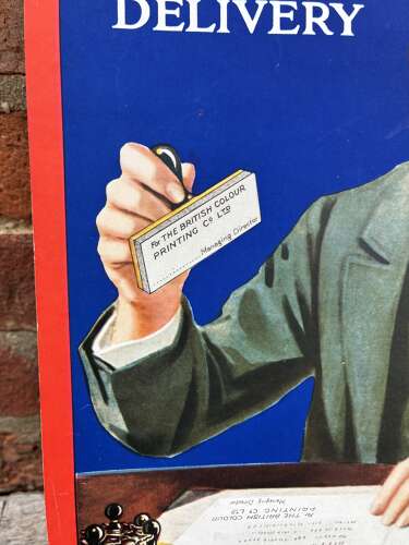 Lovely HBL rubber stamps advertising showcard