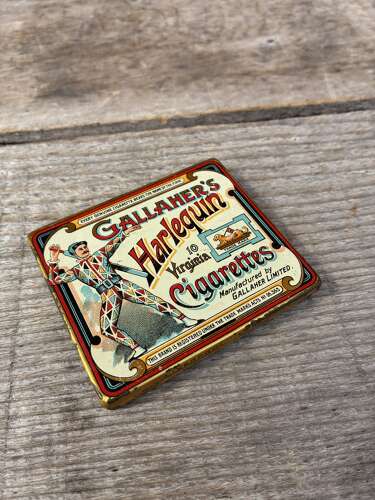 Exceptional gallahers harlequin cigarettes tin