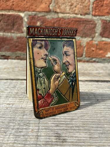 Stunning edwardian 1902 mackintosh toffee tinplate advertising notebook