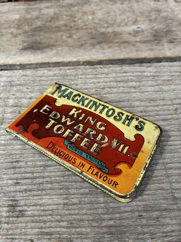 Stunning edwardian 1902 mackintosh toffee tinplate advertising notebook