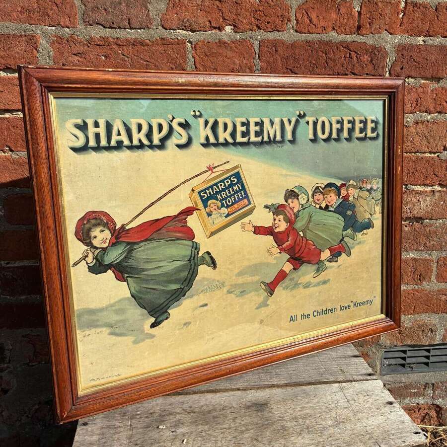 Rare sharps &ldquo;kreemy&rdquo; toffee advertising Showcard