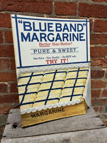 Blue band margarine counter top advertising showcard