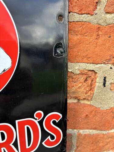 Everards burton ales in bottle pictorial enamel sign