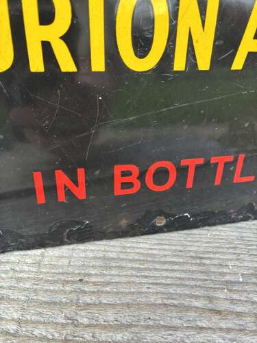 Everards burton ales in bottle pictorial enamel sign