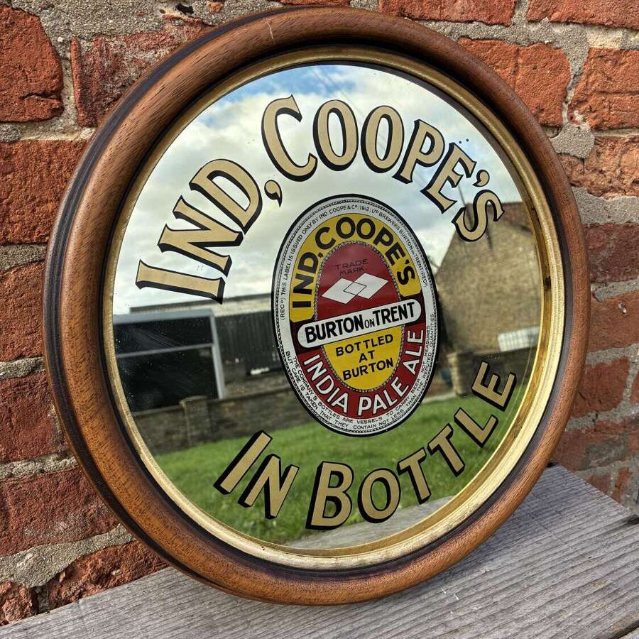 Stunning small ind,coopes in bottle pub advertising mirror