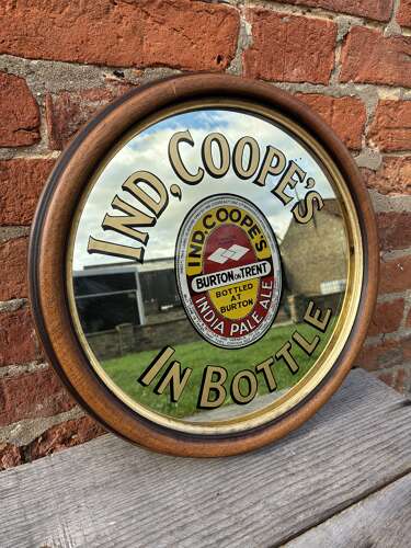 Stunning small ind,coopes in bottle pub advertising mirror