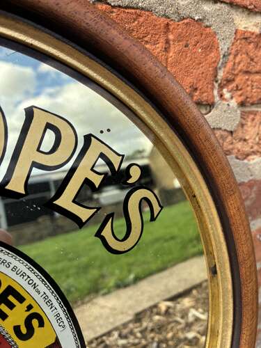 Stunning small ind,coopes in bottle pub advertising mirror