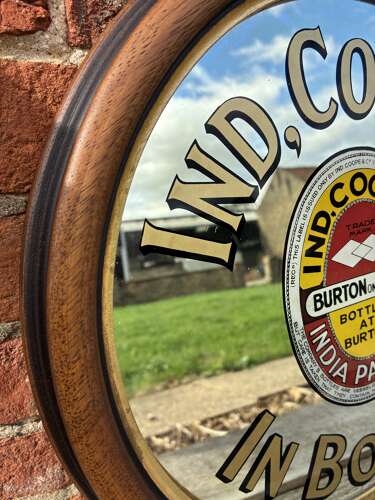 Stunning small ind,coopes in bottle pub advertising mirror