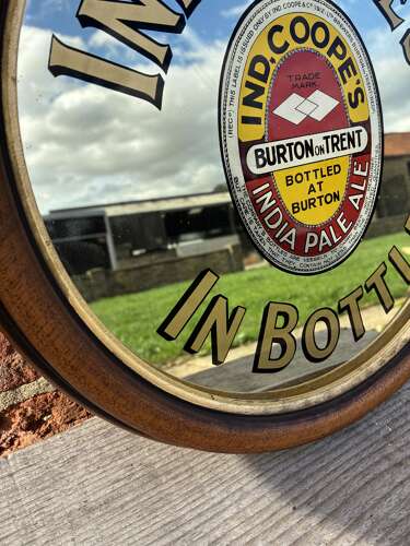Stunning small ind,coopes in bottle pub advertising mirror