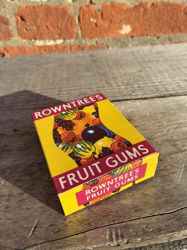 Stunning Rowntrees fruit gums box