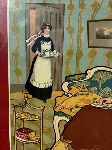 Scarce marsh & co cakes & biscuits advertising showcard