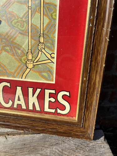 Scarce marsh & co cakes & biscuits advertising showcard