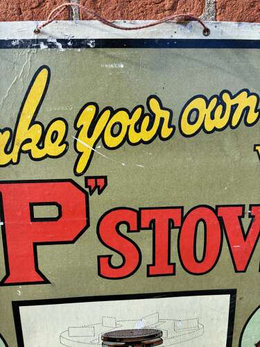 Early rare “BP” stoves advertising Showcard