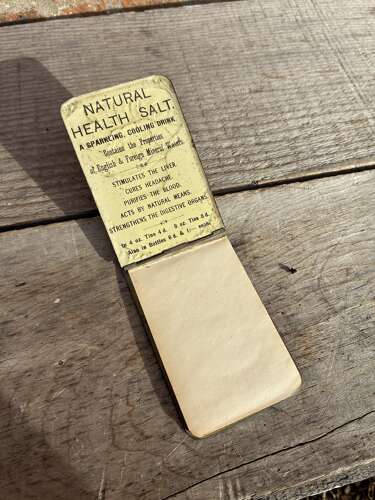 Scarce wilkinson & Simpson Ltd natural health salt tinplate advertising notebook