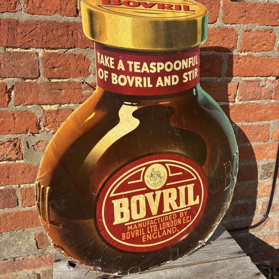 Scarce large bovril cut out jar advertising Showcard