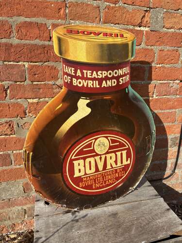 Scarce large bovril cut out jar advertising Showcard