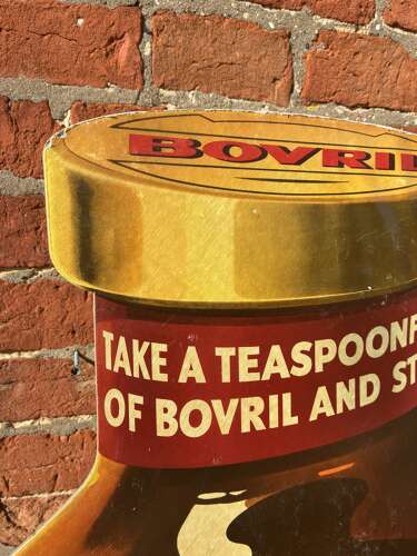 Scarce large bovril cut out jar advertising Showcard