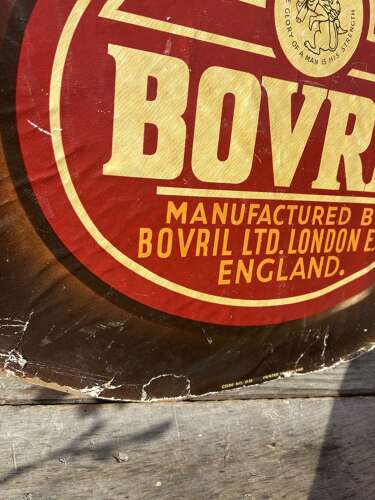 Scarce large bovril cut out jar advertising Showcard